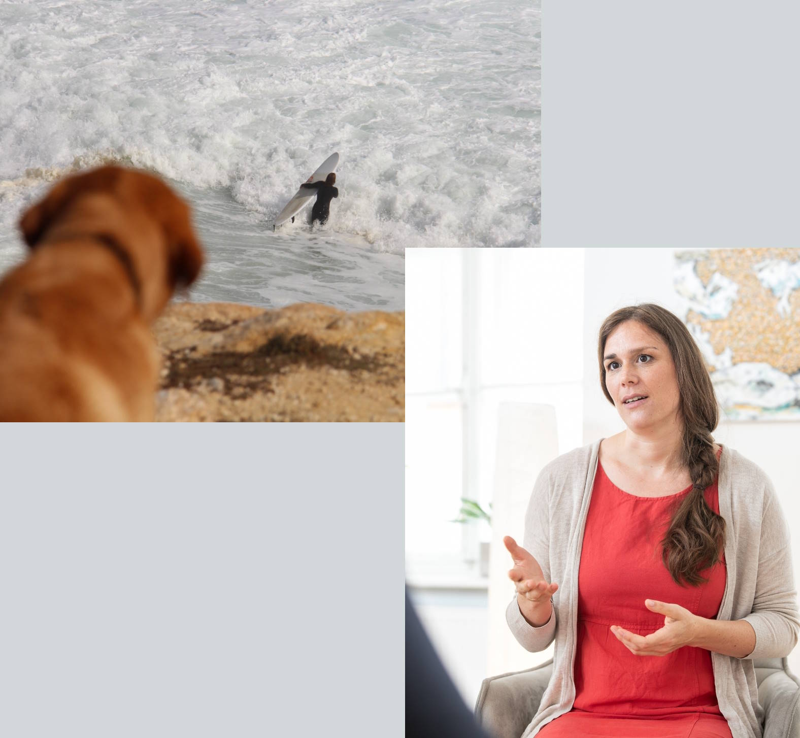 Verena Gruber, Meer, Surfen, Hund
